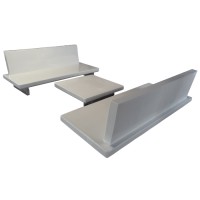 Mẫu bàn ghế sofa composite không chân chất lượng - Bàn 1000x1000x400mm  - Ghế 2110x740x790mm