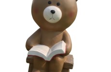 Mô hình composite gấu nâu đọc sách H2000mm