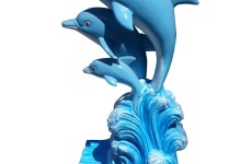 Mô hình tượng cá heo bằng sợ thủy tinh composite H1500mm
