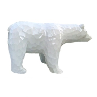Tượng con gấu màu trắng 2500x1300x1000mm