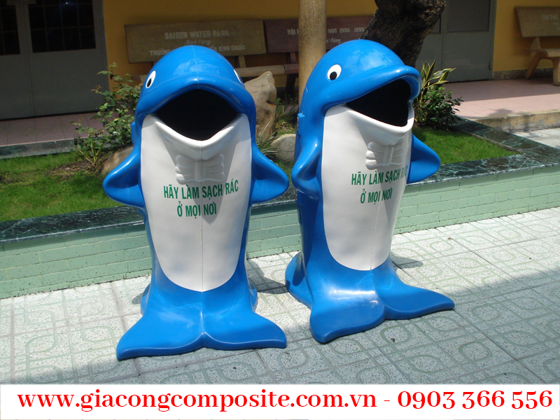 Thùng rác cá heo composite thùng rác composite, báo giá thùng rác composite, thùng rác nhựa frp, xưởng sản xuất thùng rác nhựa frp, địa chỉ bán thùng rác nhựa frp tại tphcm, bán thùng rác nhựa composite, thùng đựng rác compsite có nắp đậy, thùng đựng rác composite công cộng, thùng rác composite hình thú, thùng rác composite không có nắp đậy, Mẫu thùng rác nhựa composite đẹp