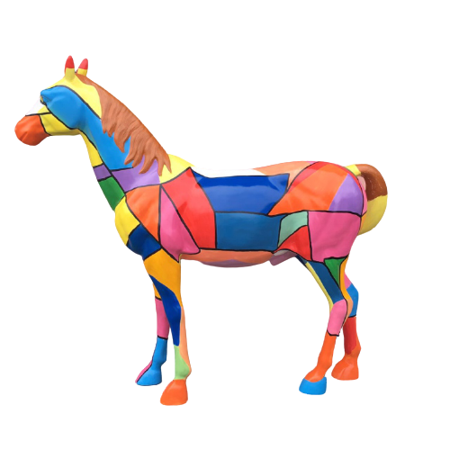 Mô hình ngựa cách điệu bằng composite đẹp H1600mm