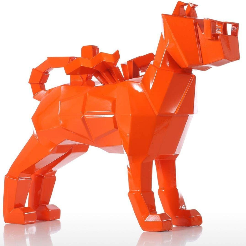 Mô hình chó màu cam bằng sợi thủy tinh composite 35x17x30cm